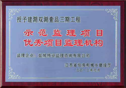 建湖双湖壹品三期工程示范监理项目